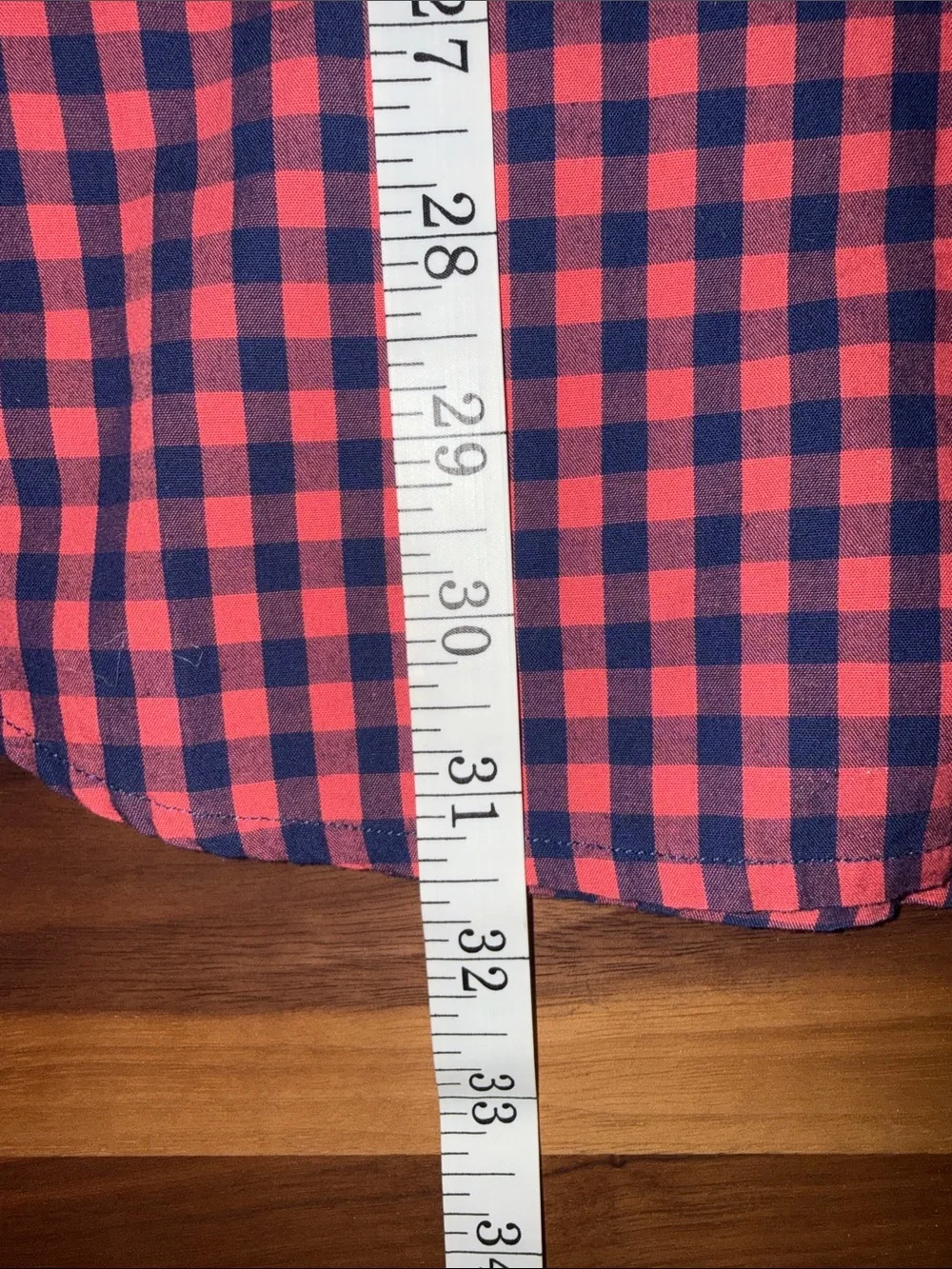 Banana Republic Soft Wash Slim Fit Shirt Mens XL Pink Navy Gingham Short Sleeve